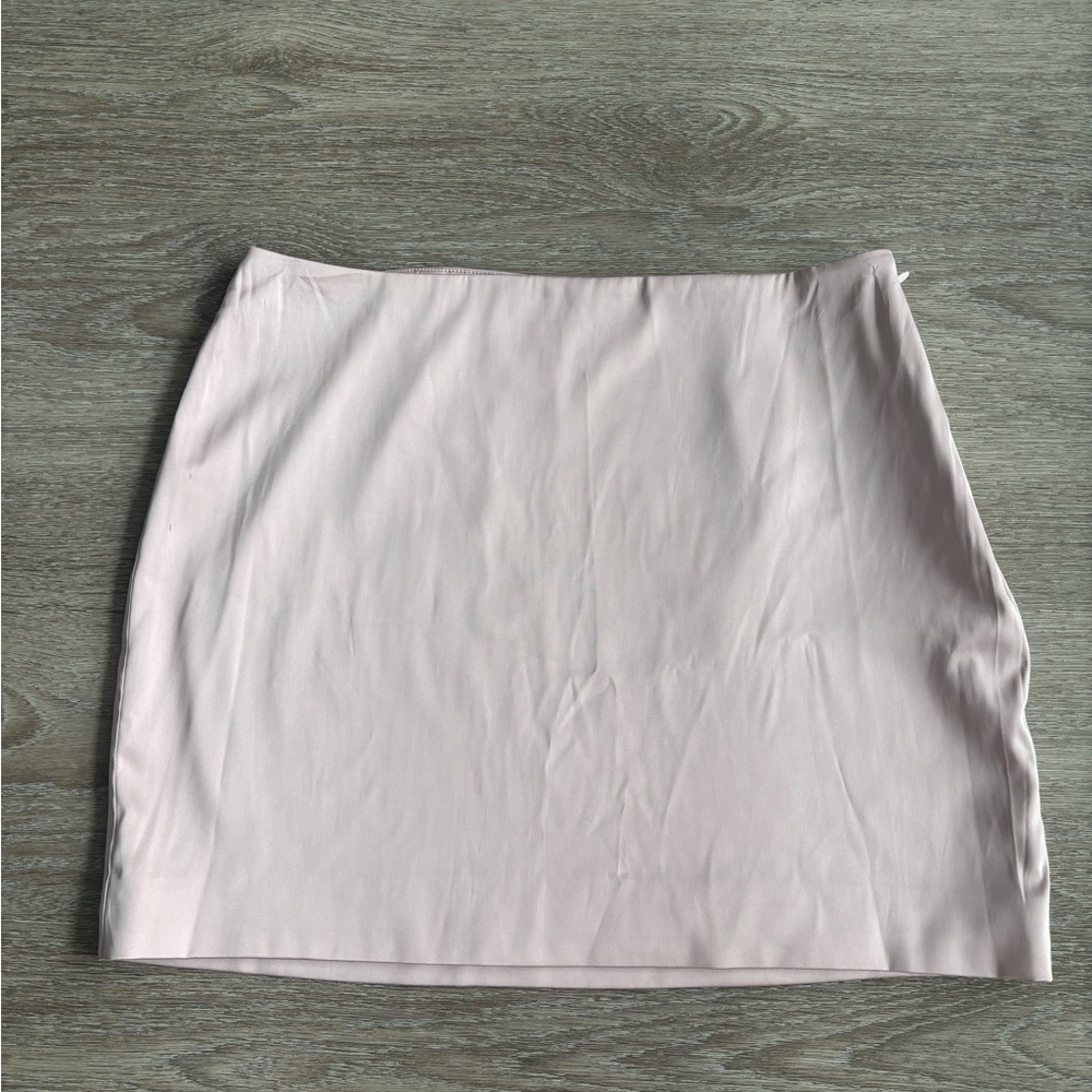 Aritzia- Sunday Best- pink satin/silk mini skirt